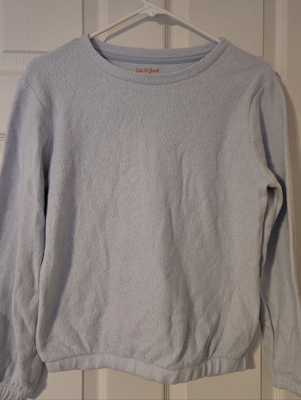 Cat & Jack Girls Blue Fleece Sweater Elastic Hem XL 14/16 Washed Never Worn